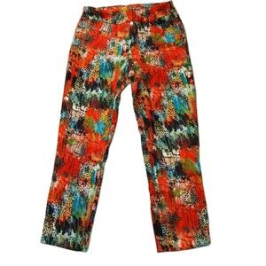 SLIM-SATION Womens Pull on Print Size 14 Ankle Pants